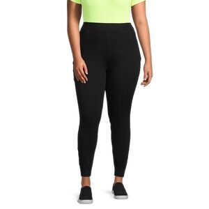 Terra & Sky 3X Medium Black Skinny High Rise Jeggings 4LM06.5